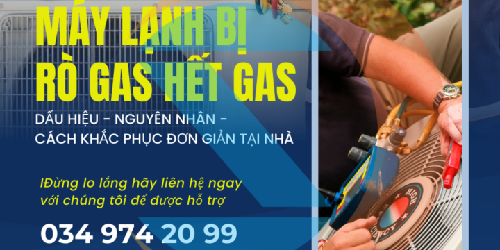 Máy lạnh bị xì gas, hết gas